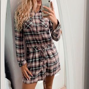Plaid snap-button up
